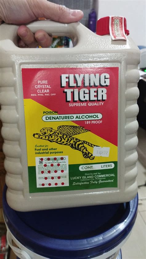 flying tiger alcohol uses|Flying Tiger denatured alcohol 3 liters (gal) .